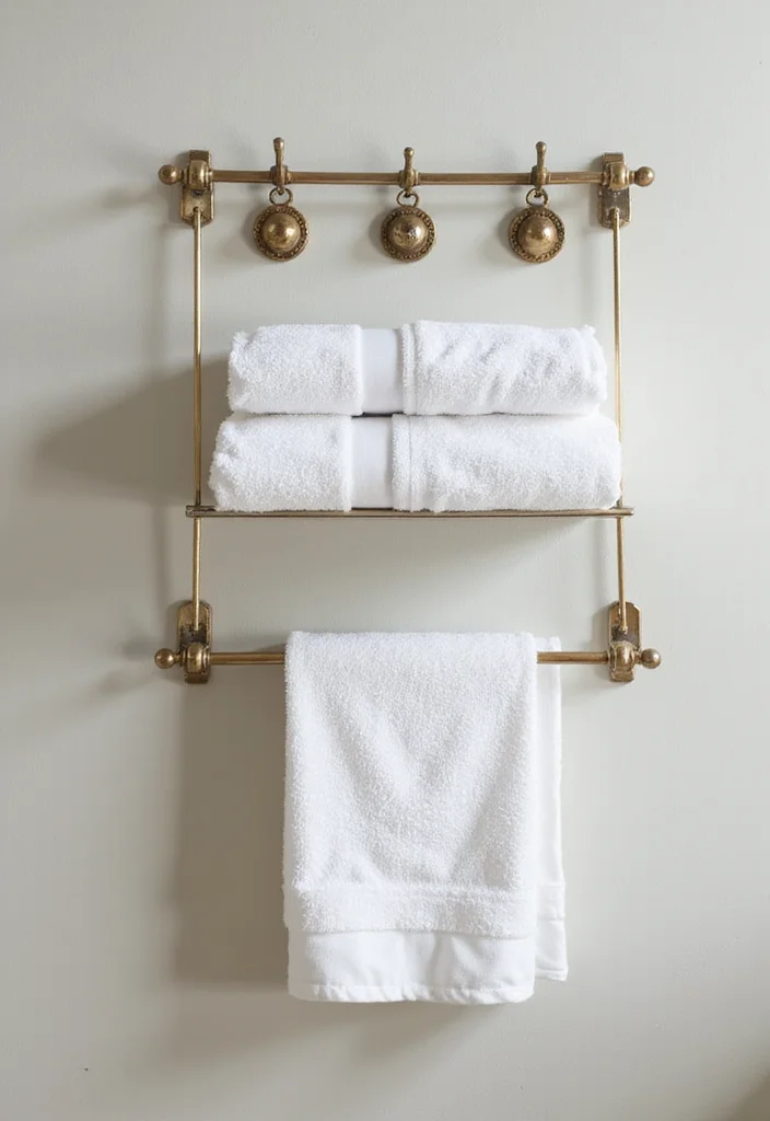 12 DIY Bathroom Storage Ideas for Budget Friendly Organization - 10. Wall-Mounted Towel Rack