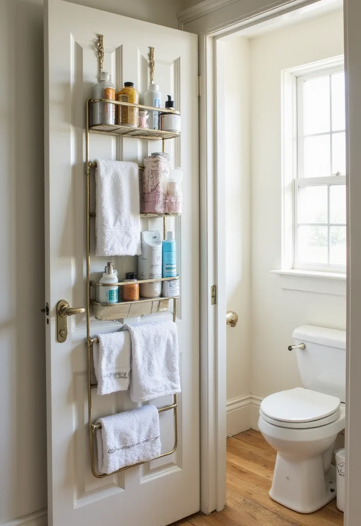 12 DIY Bathroom Storage Ideas for Budget Friendly Organization - 3. Over-the-Door Organizers