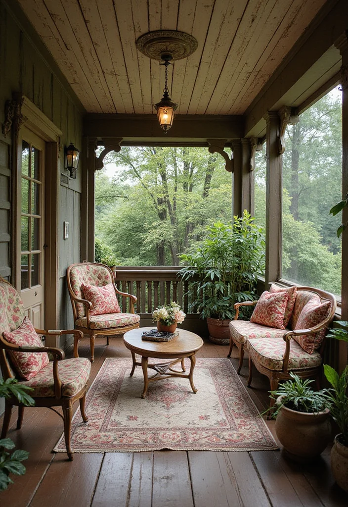 12 Enclosed Backyard Patio Ideas for Private Cozy Living - 10. Vintage Charm
