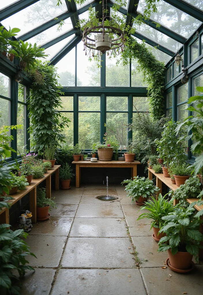 12 Enclosed Backyard Patio Ideas for Private Cozy Living - 2. Greenhouse-Inspired Retreat