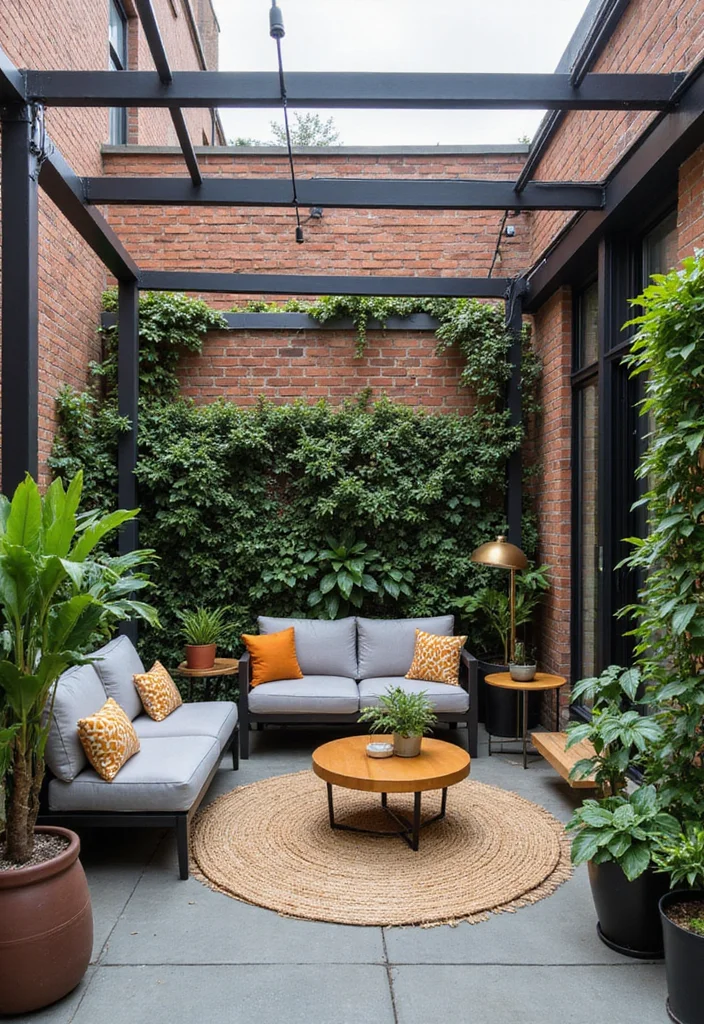 12 Enclosed Backyard Patio Ideas for Private Cozy Living - 6. Chic Urban Oasis