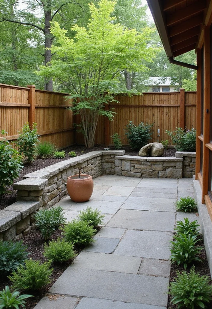 12 Enclosed Backyard Patio Ideas for Private Cozy Living - 9. Zen Garden Retreat