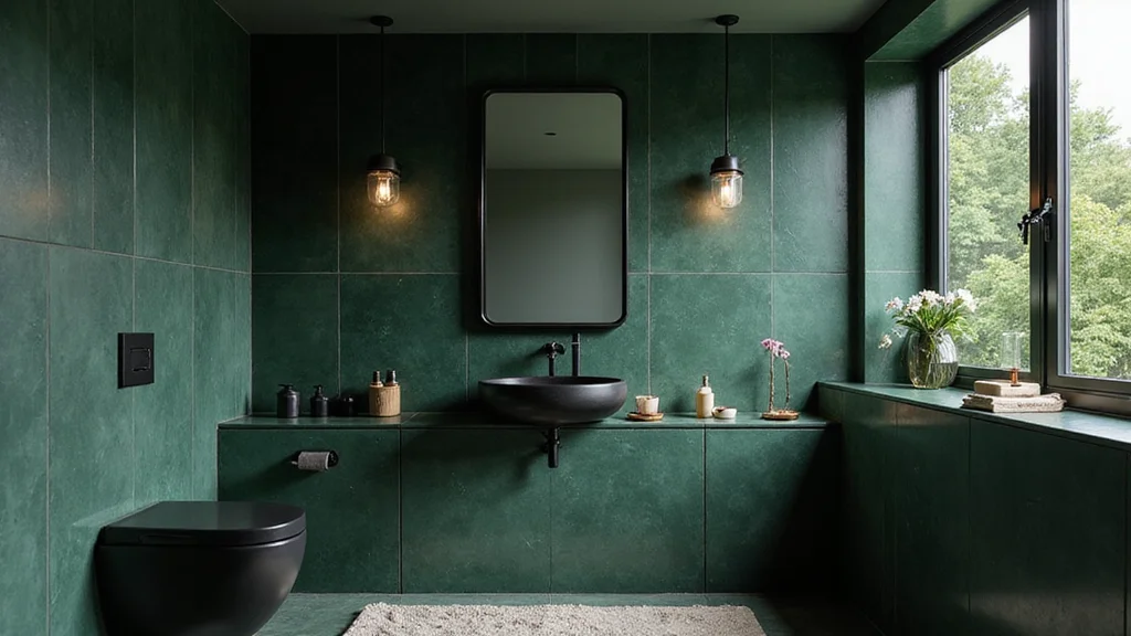 12 Green and Black Bathroom Ideas for Bold Modern Contrast