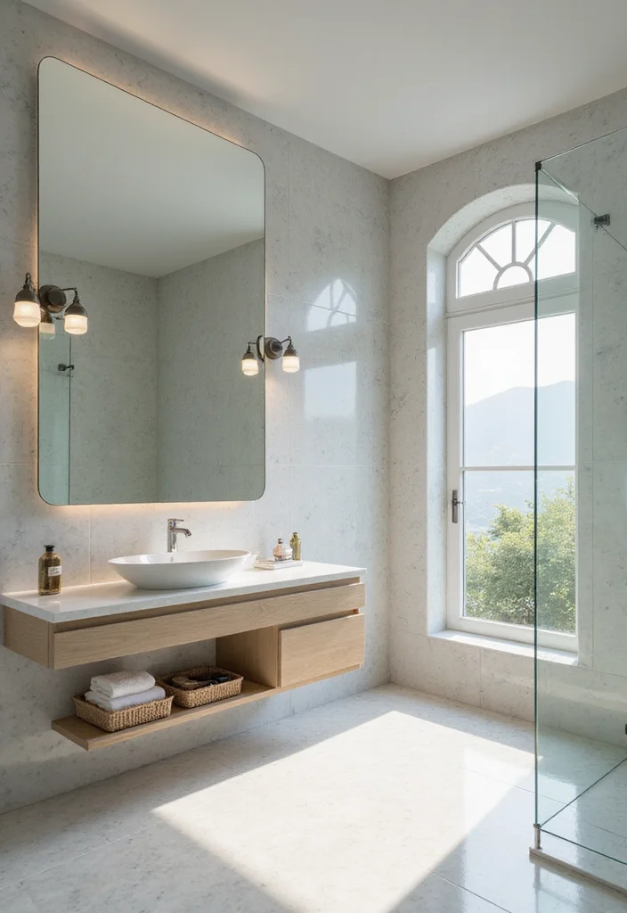 12 Japanese Bathroom Ideas for Calm Minimal Serenity - 12. Reflective Surfaces for Depth