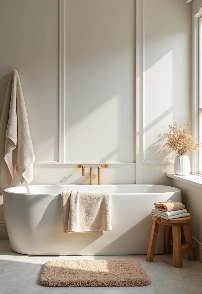 12 Japanese Bathroom Ideas for Calm Minimal Serenity - 8. Soft Textiles for Comfort
