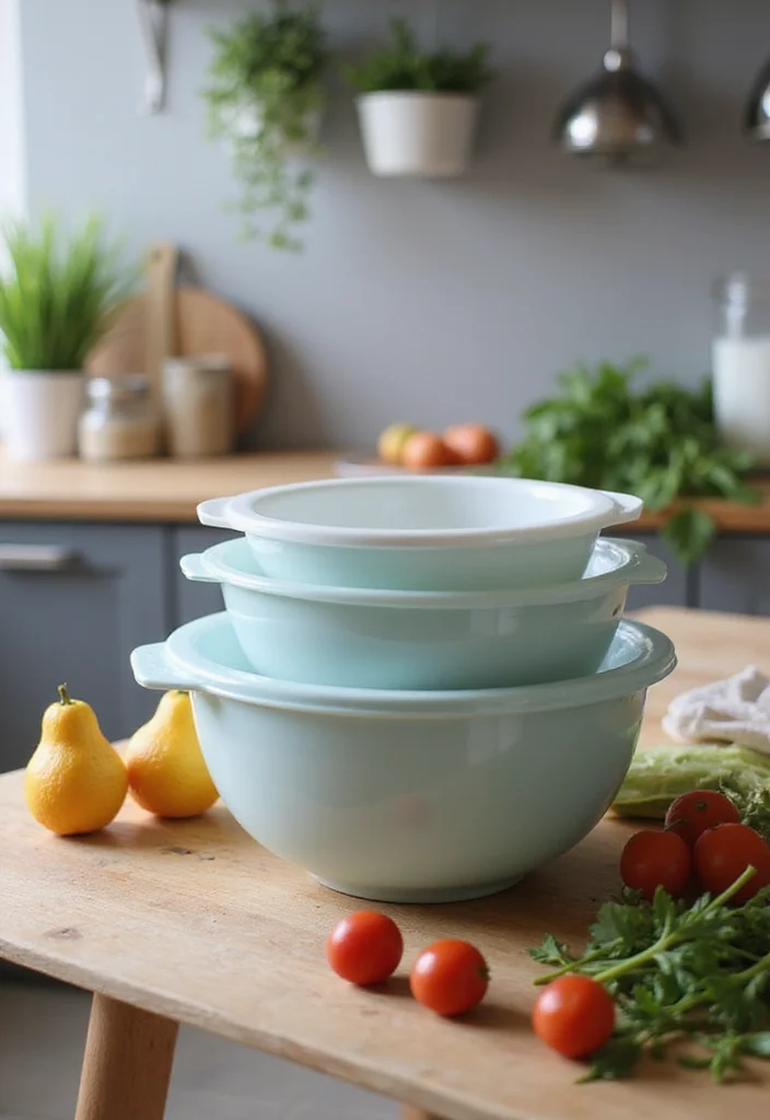 12 Kitchen Appliances Ideas for Efficient Stylish Cooking - 7. Nested Mixing Bowls with Lids