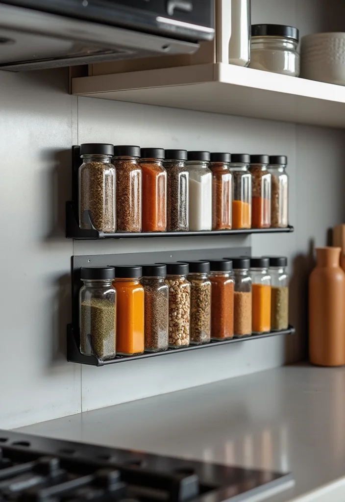 12 Kitchen Appliances Ideas for Efficient Stylish Cooking - 8. Magnetic Spice Rack