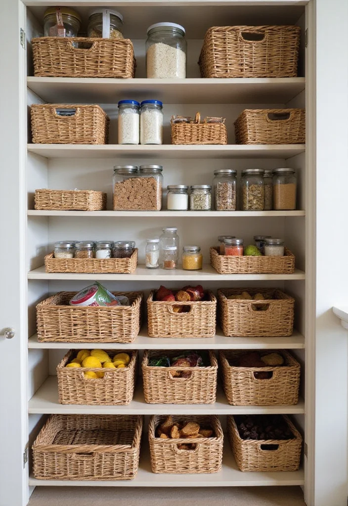 12 Kitchen Basket Ideas for Simple Organized Storage - 7. Stackable Baskets