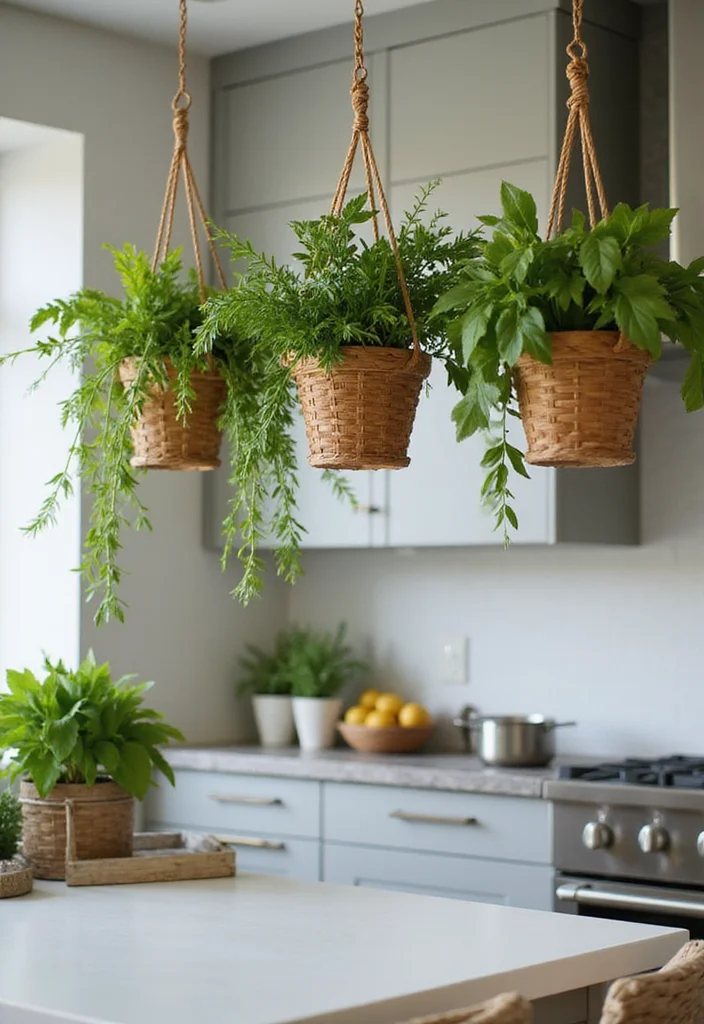 12 Kitchen Basket Ideas for Simple Organized Storage - 9. Hanging Baskets