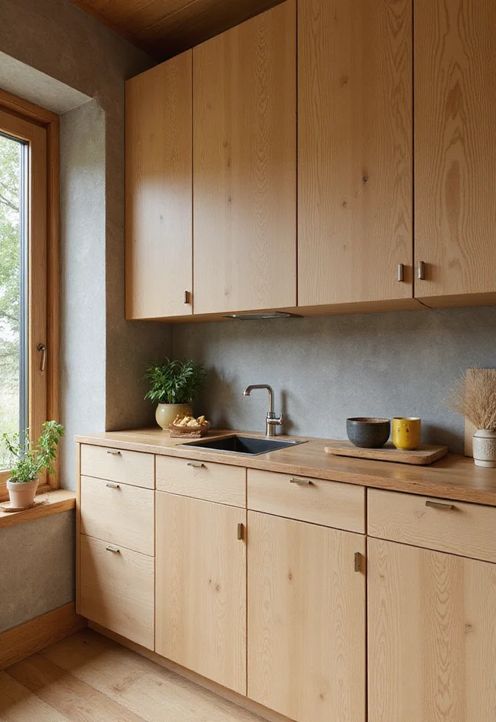 12 Kitchen Wall Cabinet Ideas for Vertical Functional Storage - 10. Bamboo or Eco-Friendly Cabinets