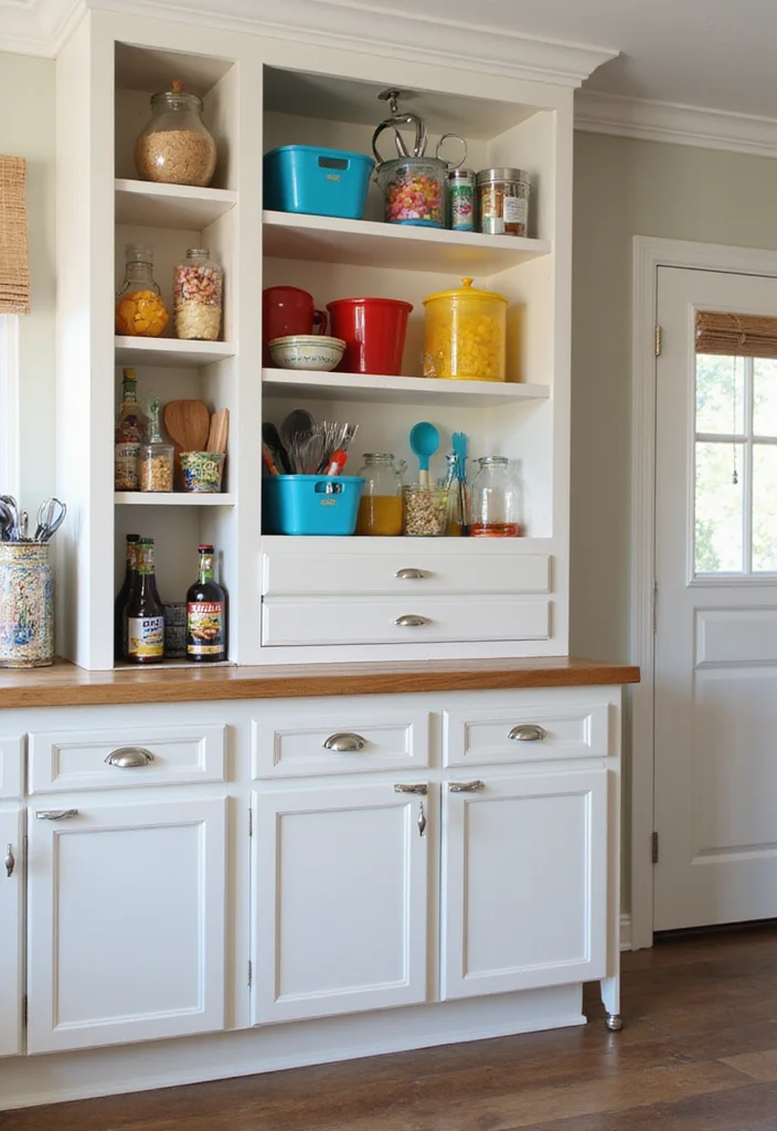 12 Kitchen Wall Cabinet Ideas for Vertical Functional Storage - 11. Customized Kids' Zone