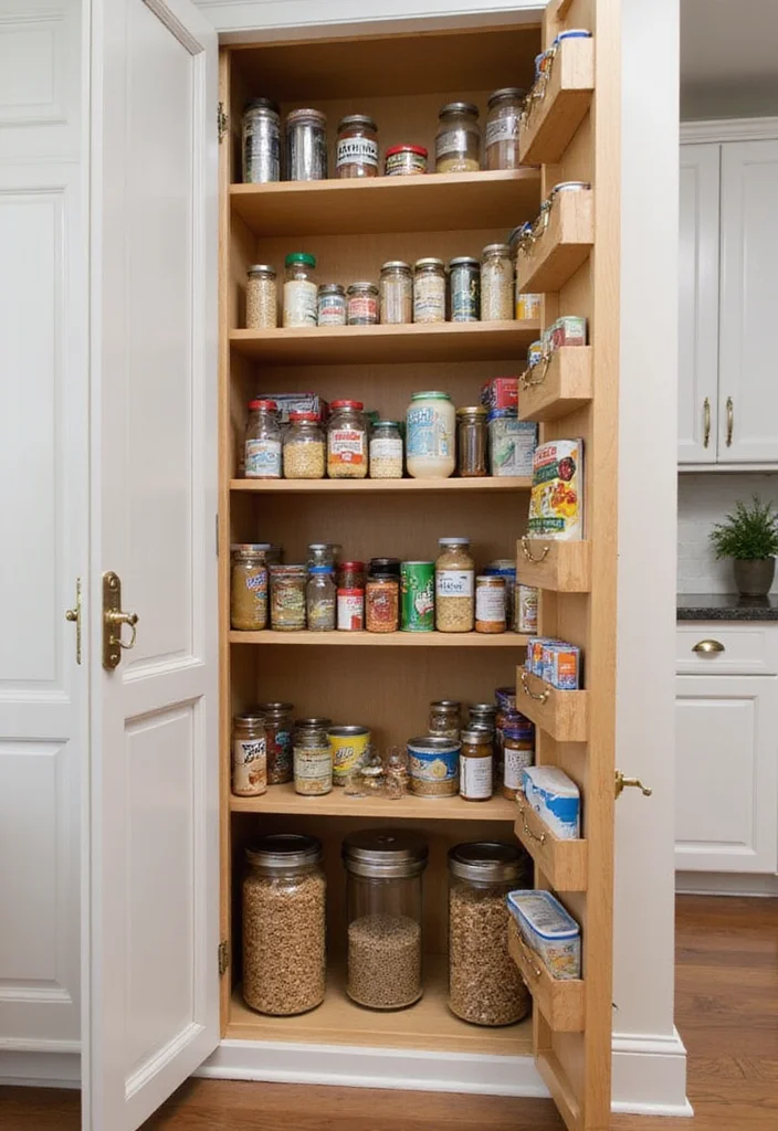 12 Kitchen Wall Cabinet Ideas for Vertical Functional Storage - 3. Vertical Pantry Cabinet