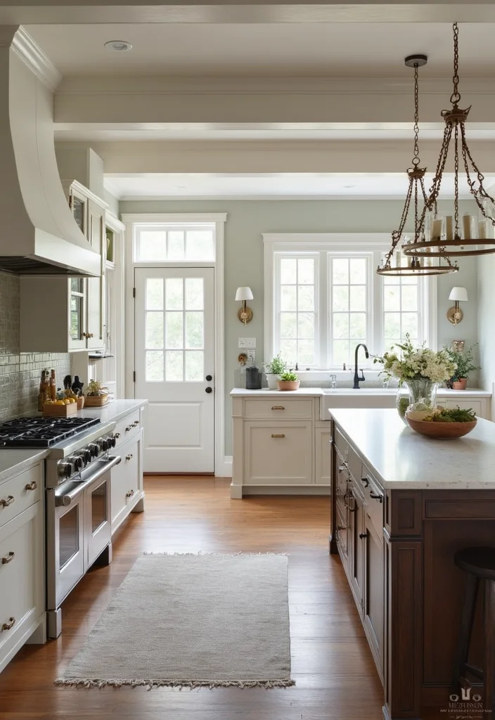 12 Masculine Kitchen Ideas for Strong Clean Aesthetics - 9. Farmhouse Influences with a Modern Twist