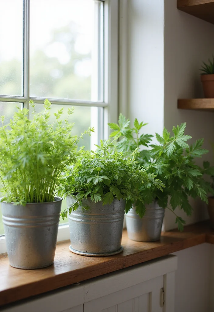 12 Natural Kitchen Ideas for Warm Organic Style - 3. Indoor Herb Gardens