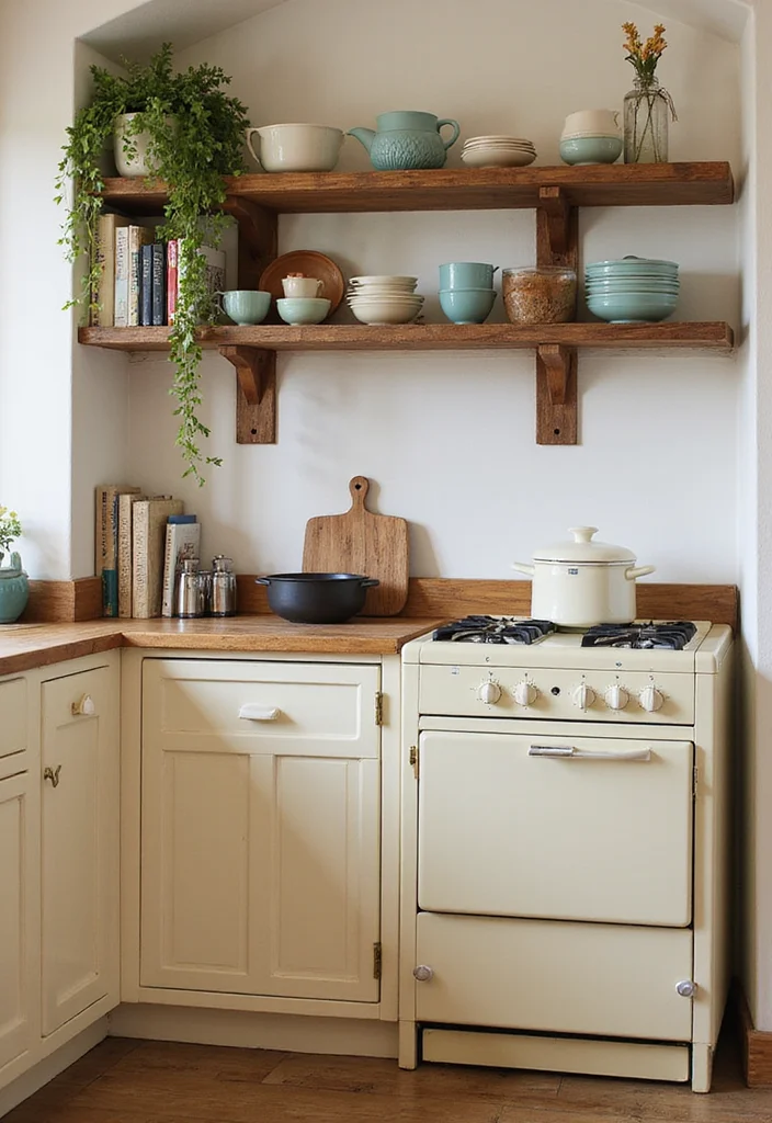 12 Natural Kitchen Ideas for Warm Organic Style - 4. Vintage-Inspired Appliances
