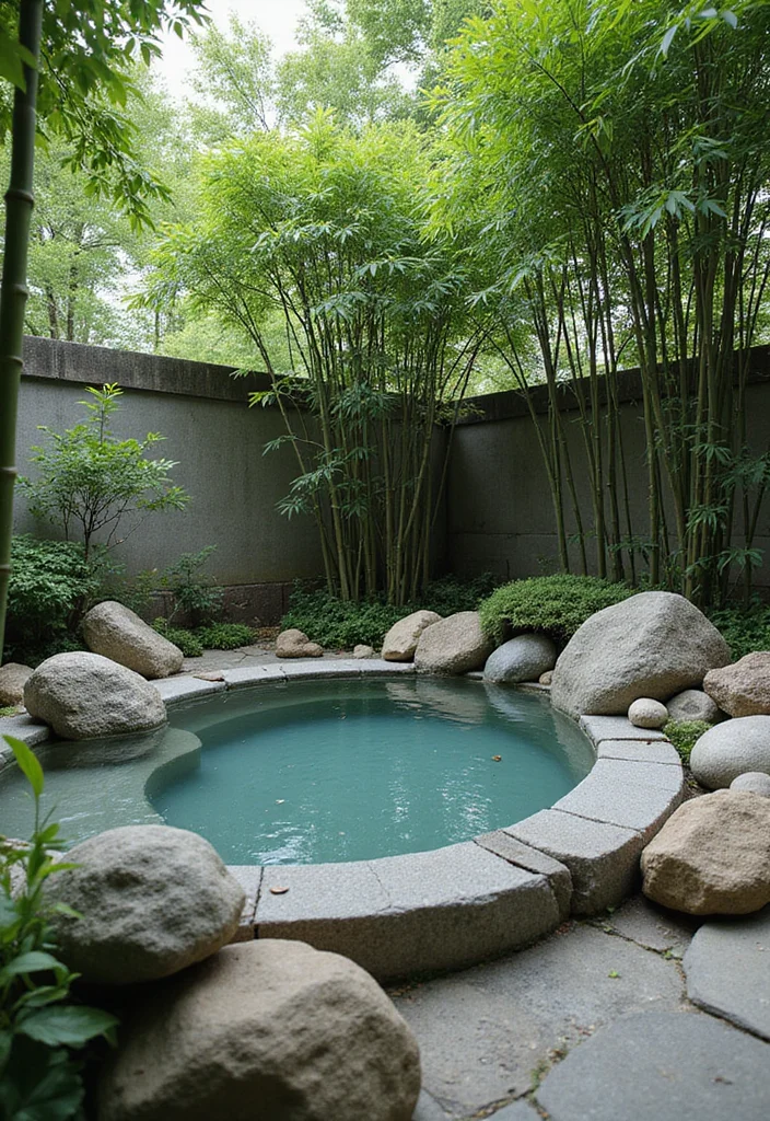 12 Plunge Pool Backyard Ideas for Compact Refreshing Swimming - 10. Zen Garden Plunge Pool