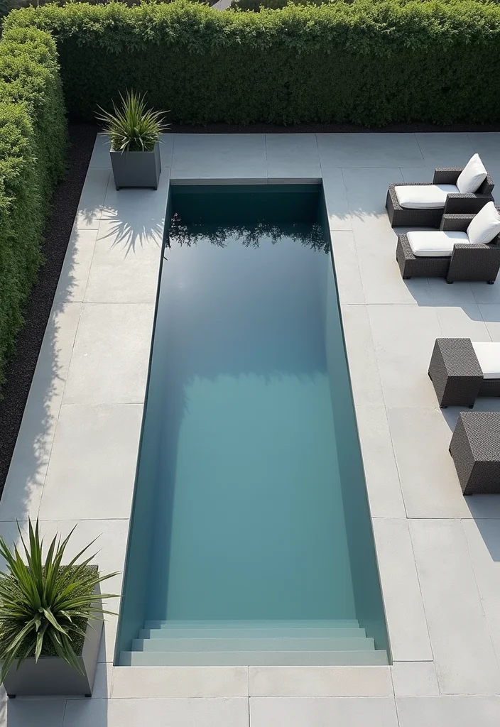 12 Plunge Pool Backyard Ideas for Compact Refreshing Swimming - 2. Minimalist Modern Plunge Pool