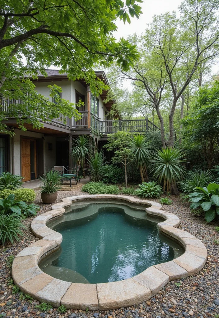 12 Plunge Pool Backyard Ideas for Compact Refreshing Swimming - 5. Eco-Friendly Plunge Pool