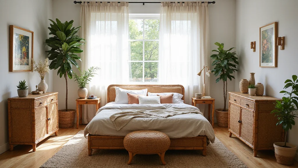 12 Rattan Bedroom Ideas for Warm Natural Texture