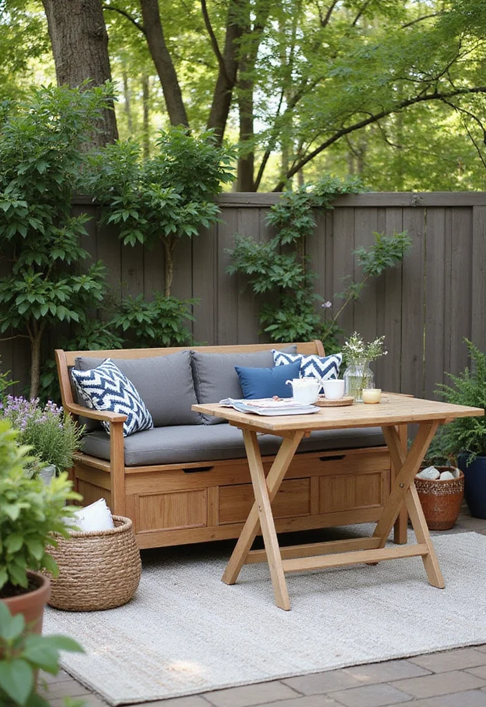 12 Simple Backyard Kitchen Ideas for Easy Outdoor Cooking - 11. Multi-Function Furniture
