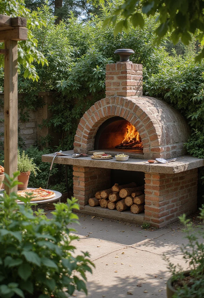 12 Simple Backyard Kitchen Ideas for Easy Outdoor Cooking - 2. Outdoor Pizza Oven