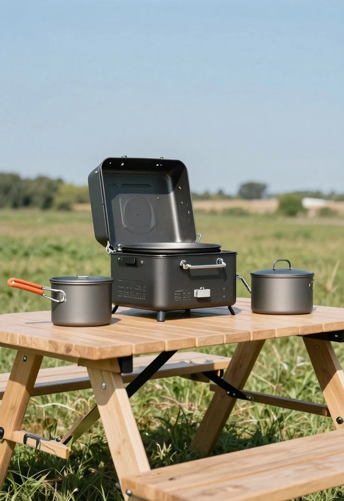 12 Simple Backyard Kitchen Ideas for Easy Outdoor Cooking - 7. Portable Cookware