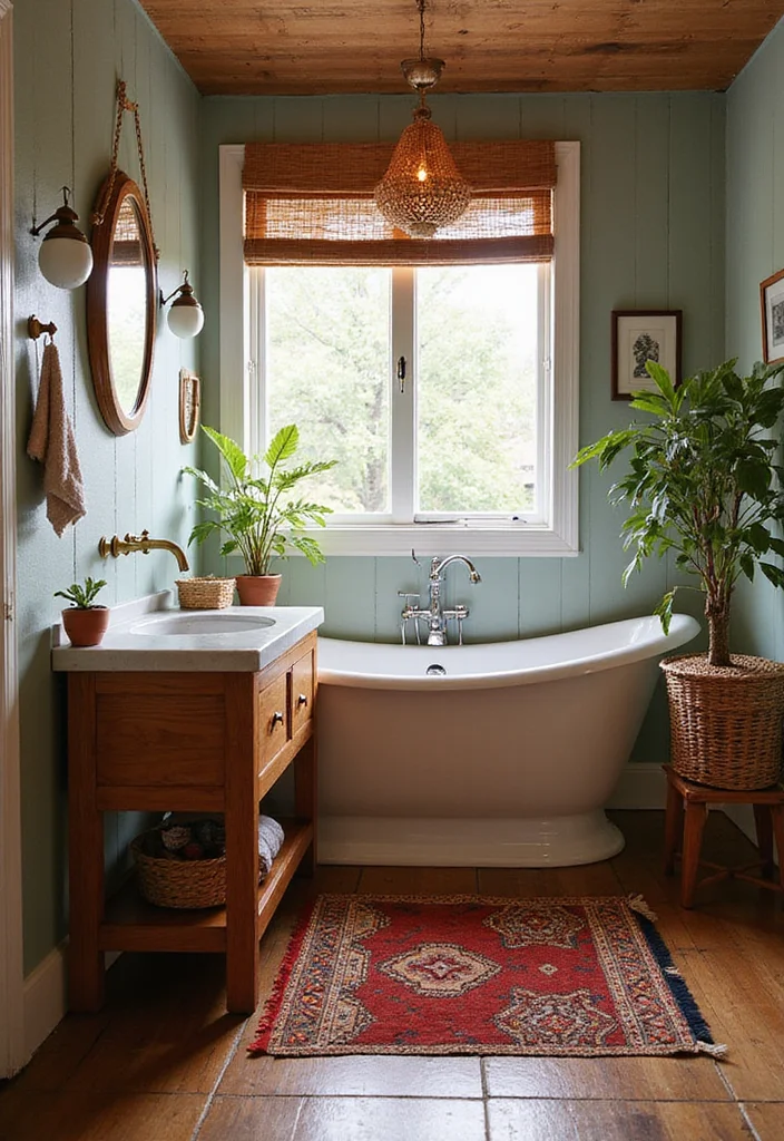 12 Small Boho Bathroom Ideas for Relaxed Artistic Style - 7. Japandi Style for a Modern Twist