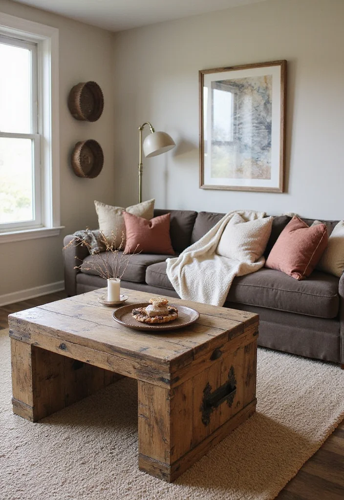 12 Wood Living Room Ideas for Natural Warm Comfort - 1. The Rustic Elegance of Reclaimed Wood