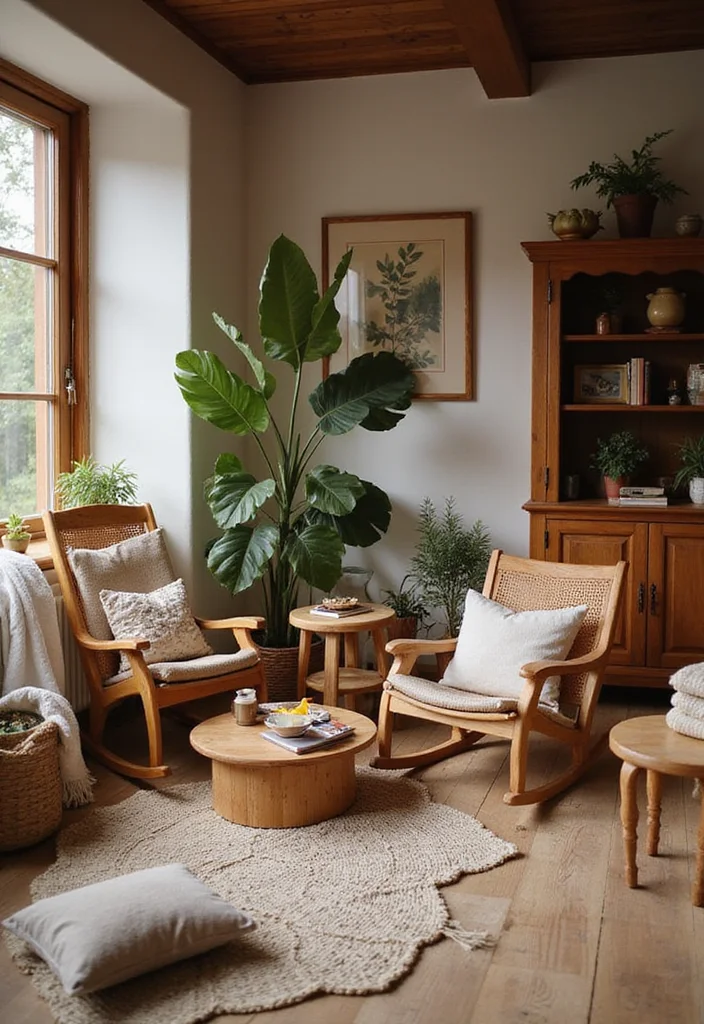 12 Wood Living Room Ideas for Natural Warm Comfort - 4. Cozy Wooden Furniture Inspiration