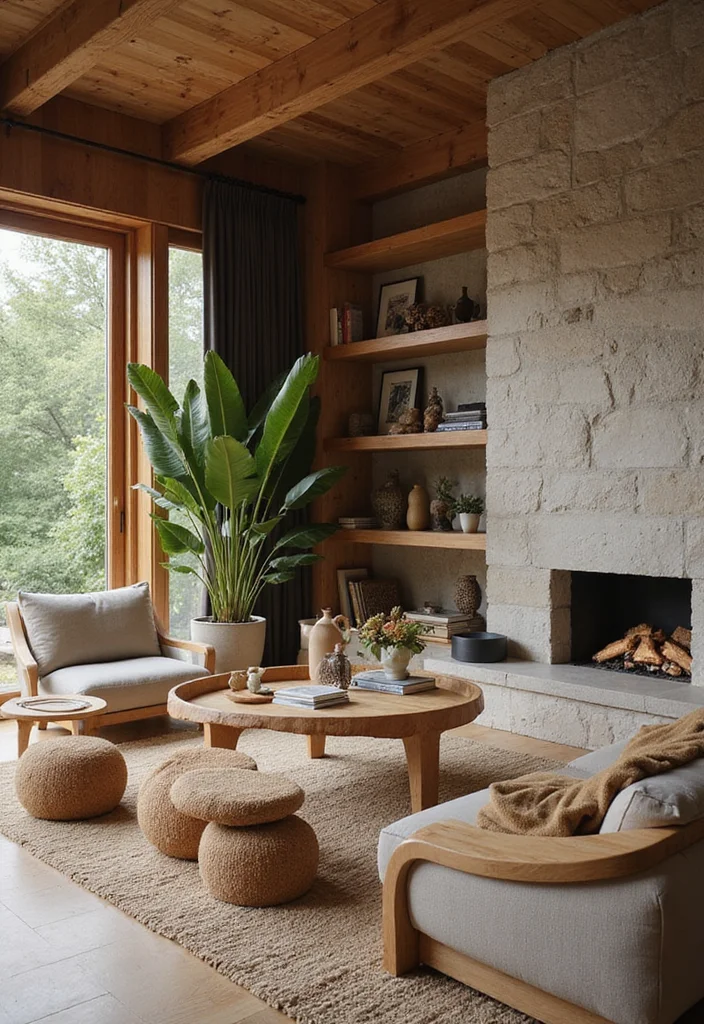 12 Wood Living Room Ideas for Natural Warm Comfort - 5. Embracing Natural Materials in Interiors