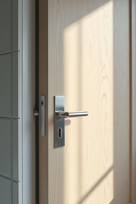 bathroom door moisture resistant material choice