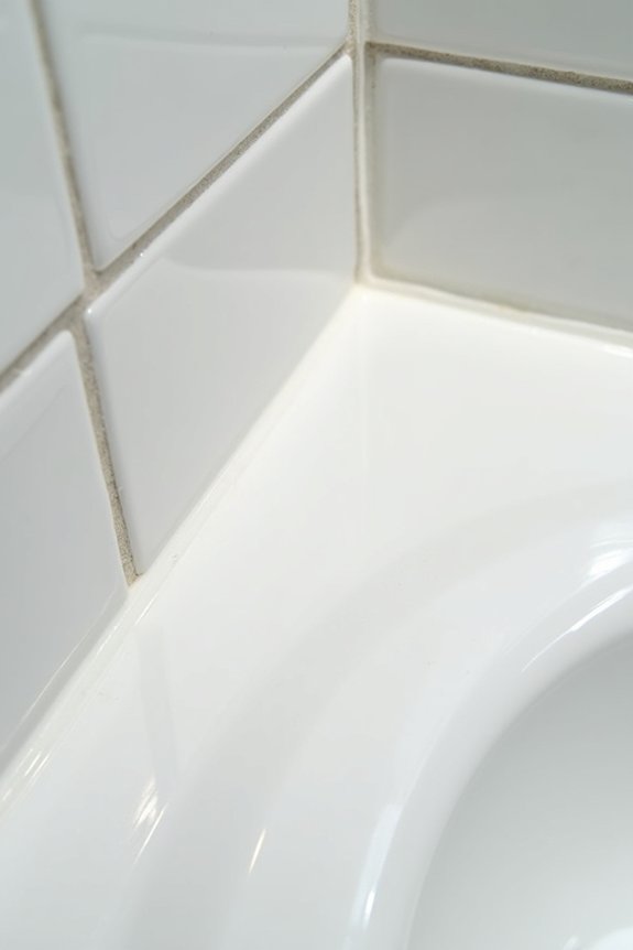 bathroom joints windows tile ceiling gaps