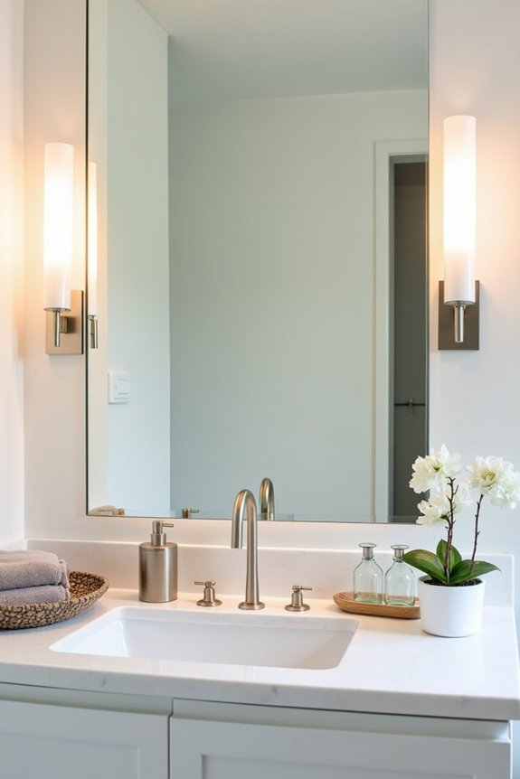 bathroom vanity lighting setup details