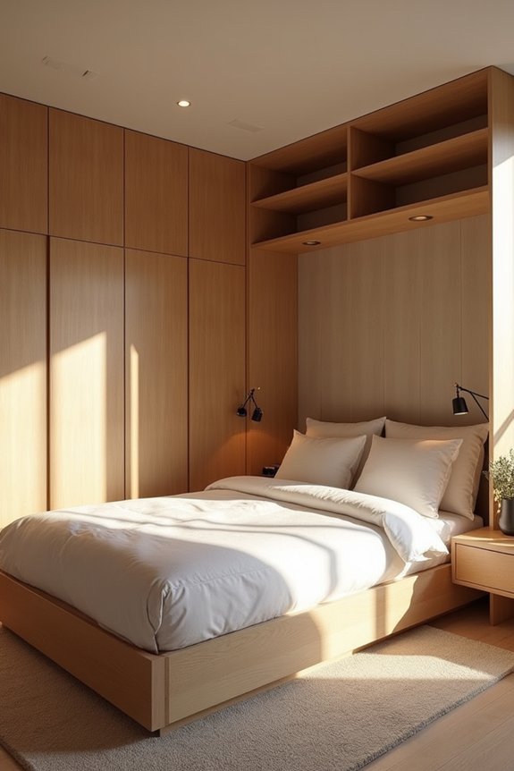 built in storage defines spacious bedrooms