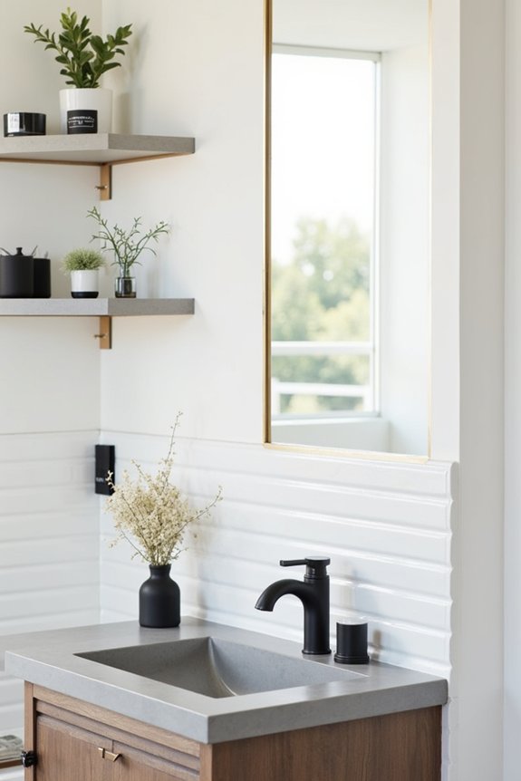 contemporary minimalism serene uncluttered bathroom