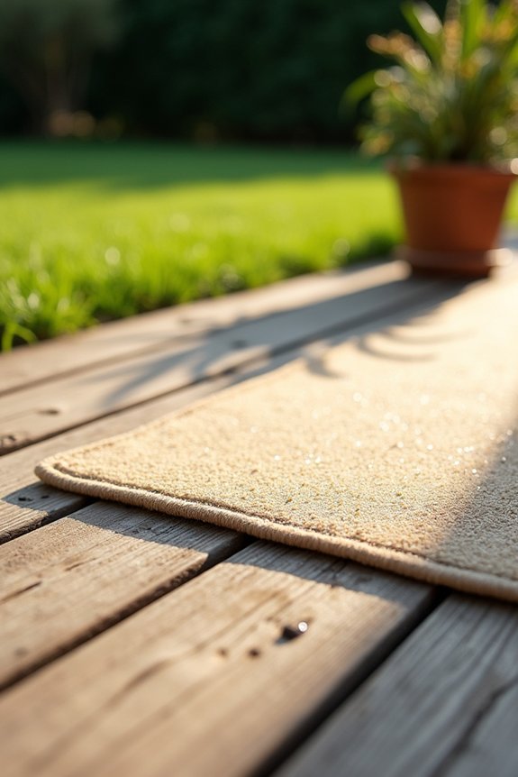 deck materials affect rug damage risk