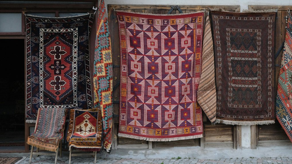 decorative rug placement on carpet
