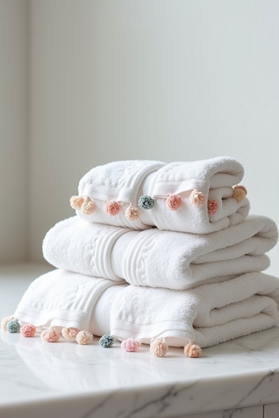 decorative towel trim ideas