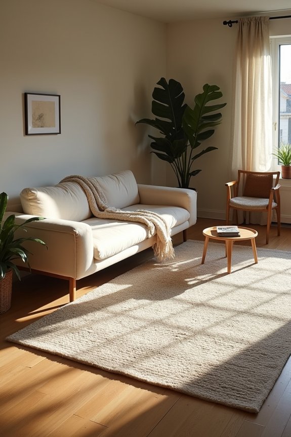 define zones with layered rugs