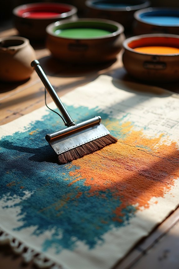 dye penetration with rake