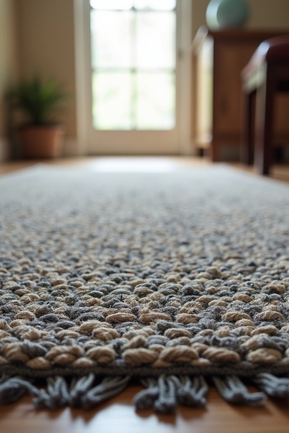 high traffic rug material durability