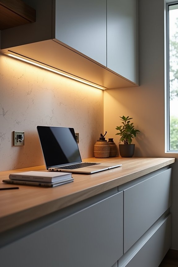 kitchen desk for organized zoning