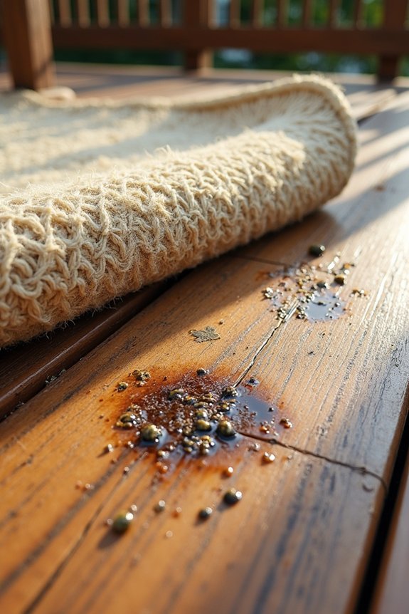 mold rot under rug detected
