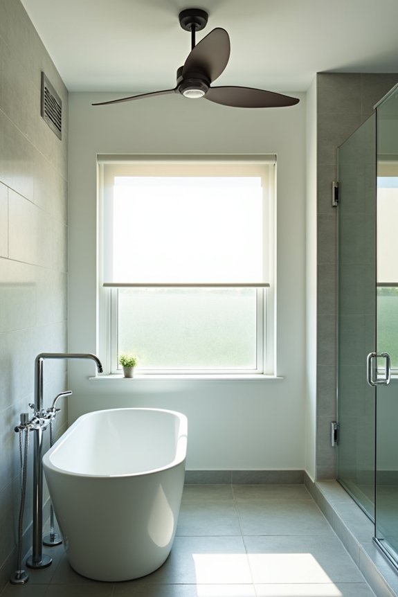 pair bathroom fan with fans blinds