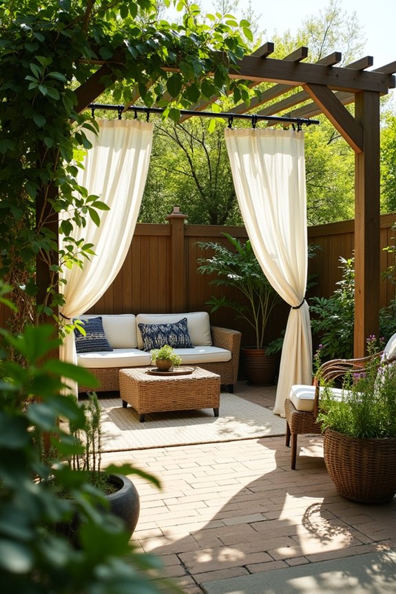 pergolas with light visible privacy