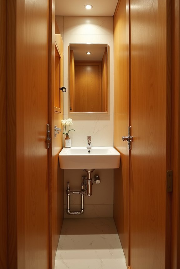 plumbing dictates door widths