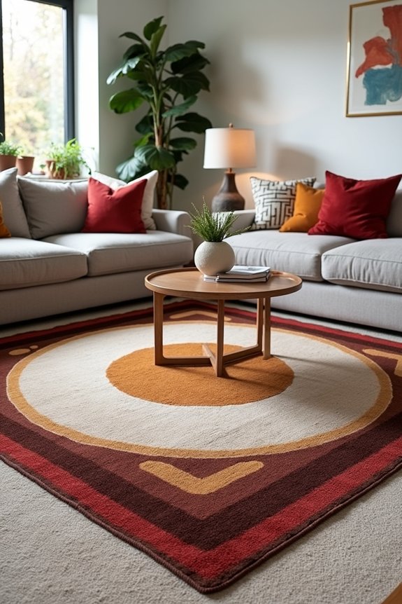 proportional rug furniture placement