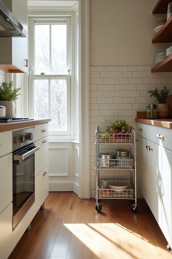 rolling carts for portable kitchen flexibility