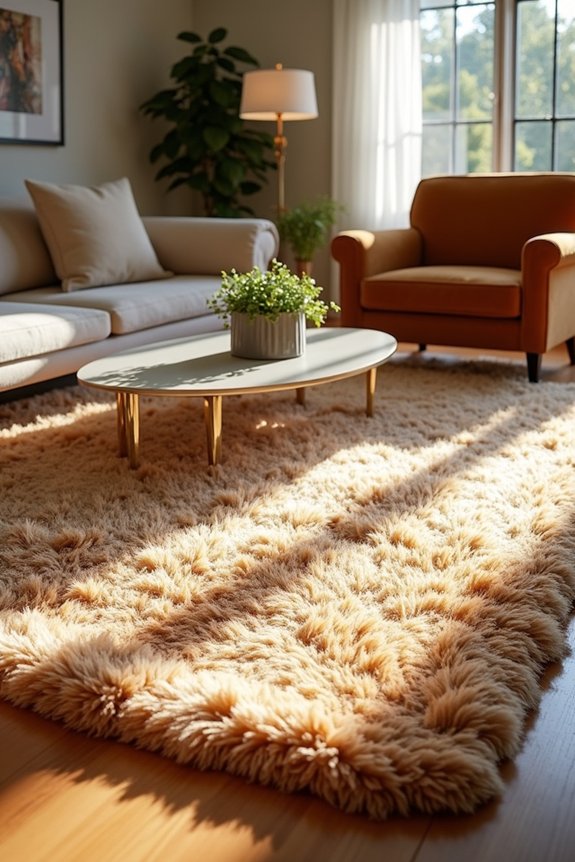 rug defines space warmth