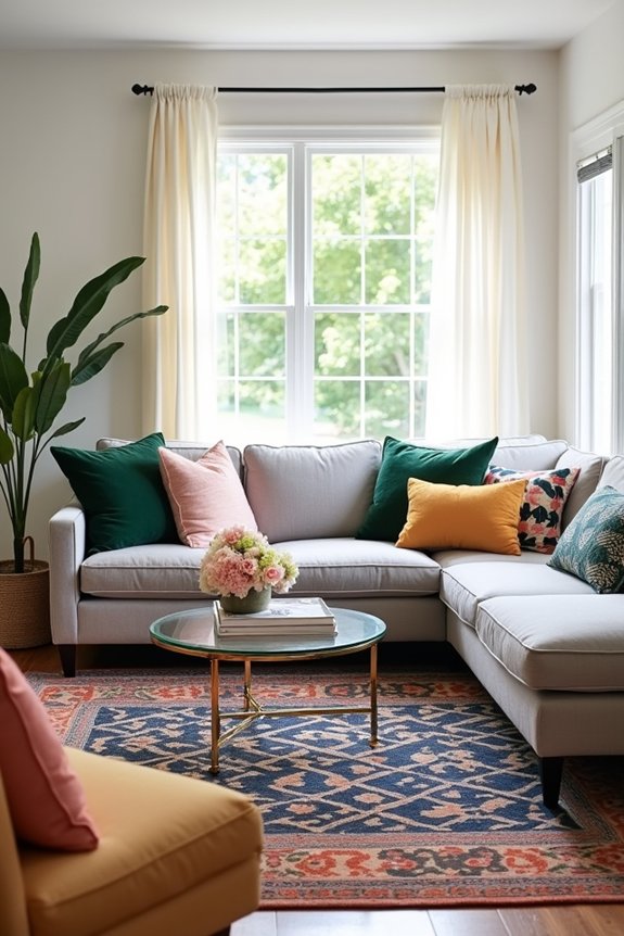 rugs and pillows personalize spaces
